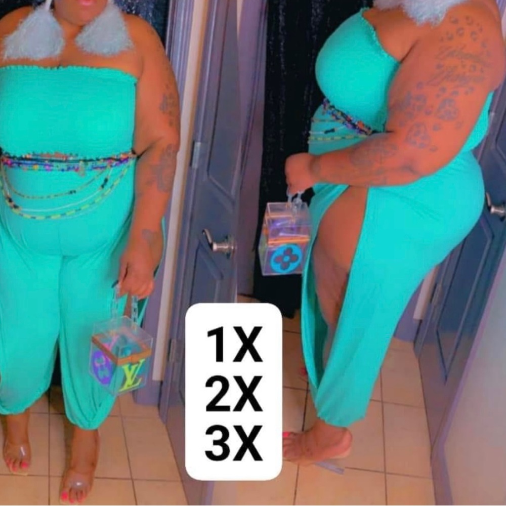 1x mint green 2 piece set